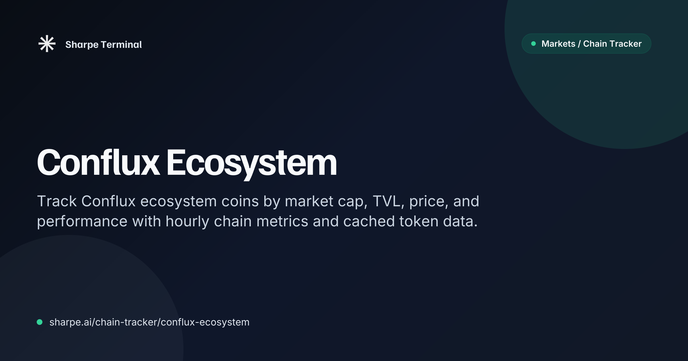 Top Conflux Ecosystem Coins by Market Cap & TVL | Sharpe Terminal