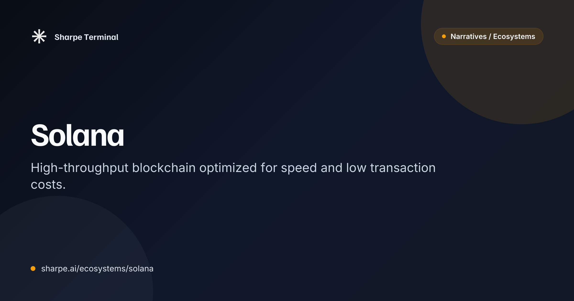 Solana Ecosystem Coins by Market Cap & TVL | Sharpe Terminal