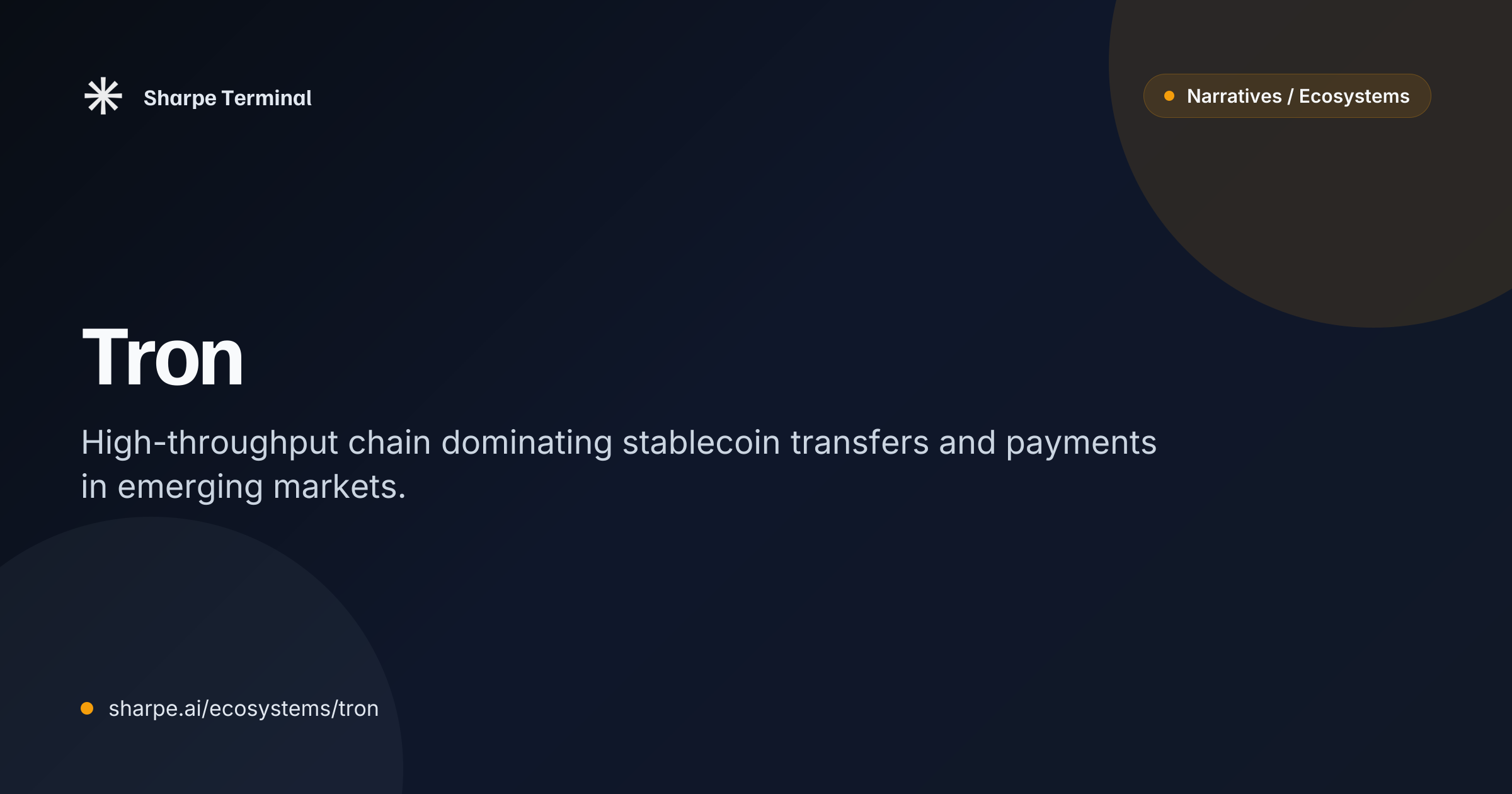 Tron Ecosystem Coins by Market Cap & TVL | Sharpe Terminal