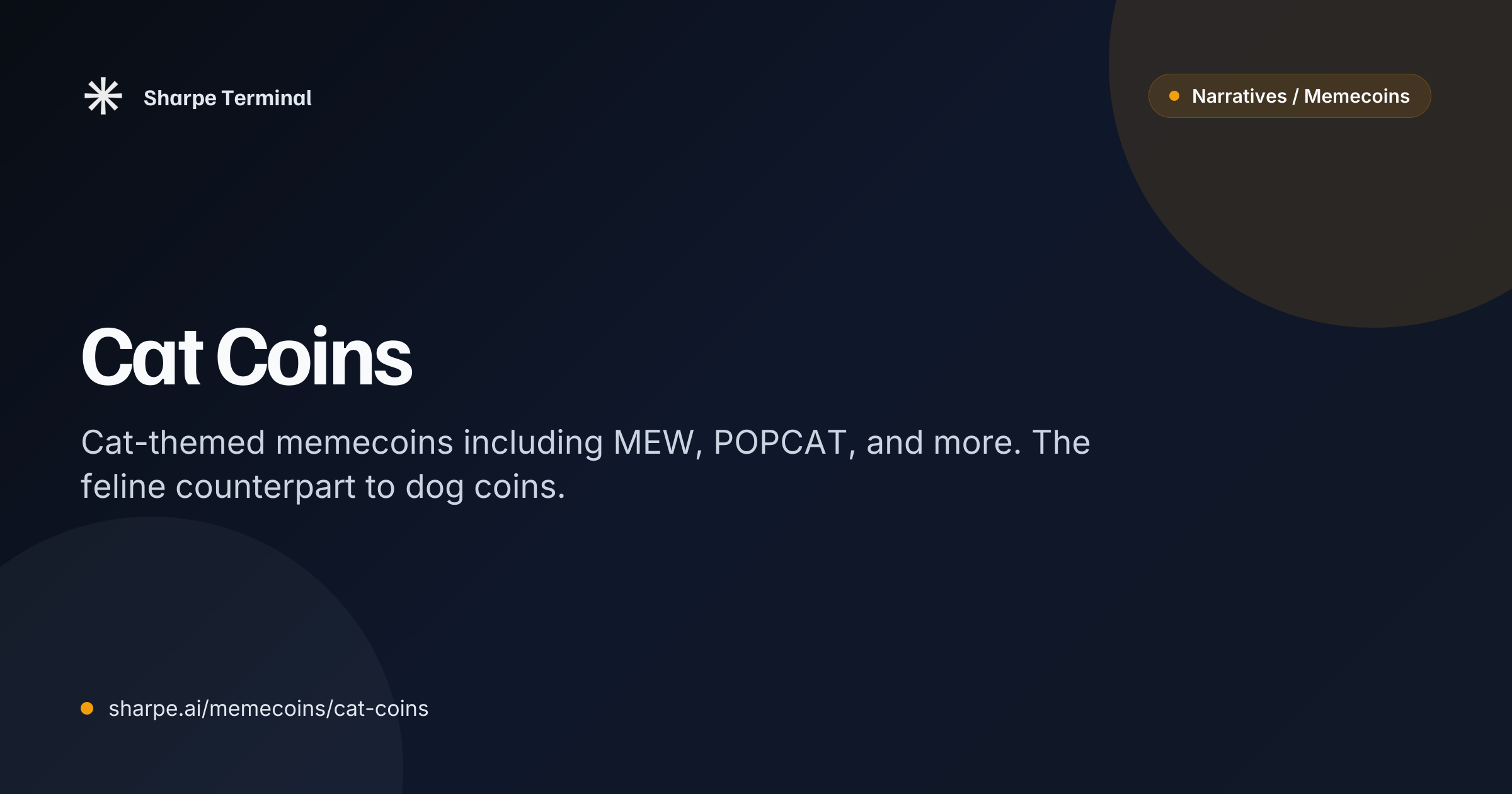 Top Cat Coins Memecoins by Market Cap | Sharpe Terminal