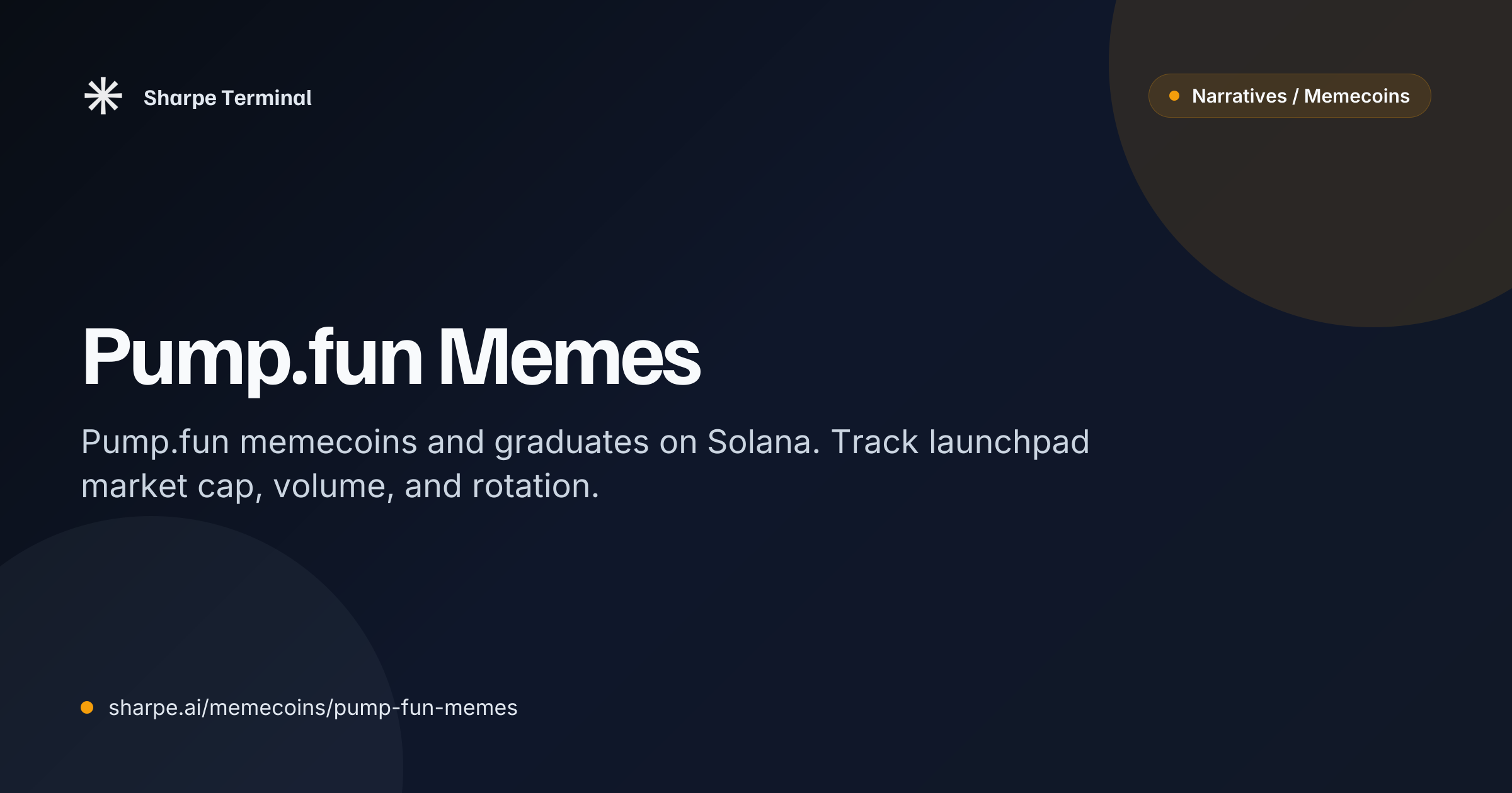 Top Pump.fun Memes Memecoins by Market Cap | Sharpe Terminal