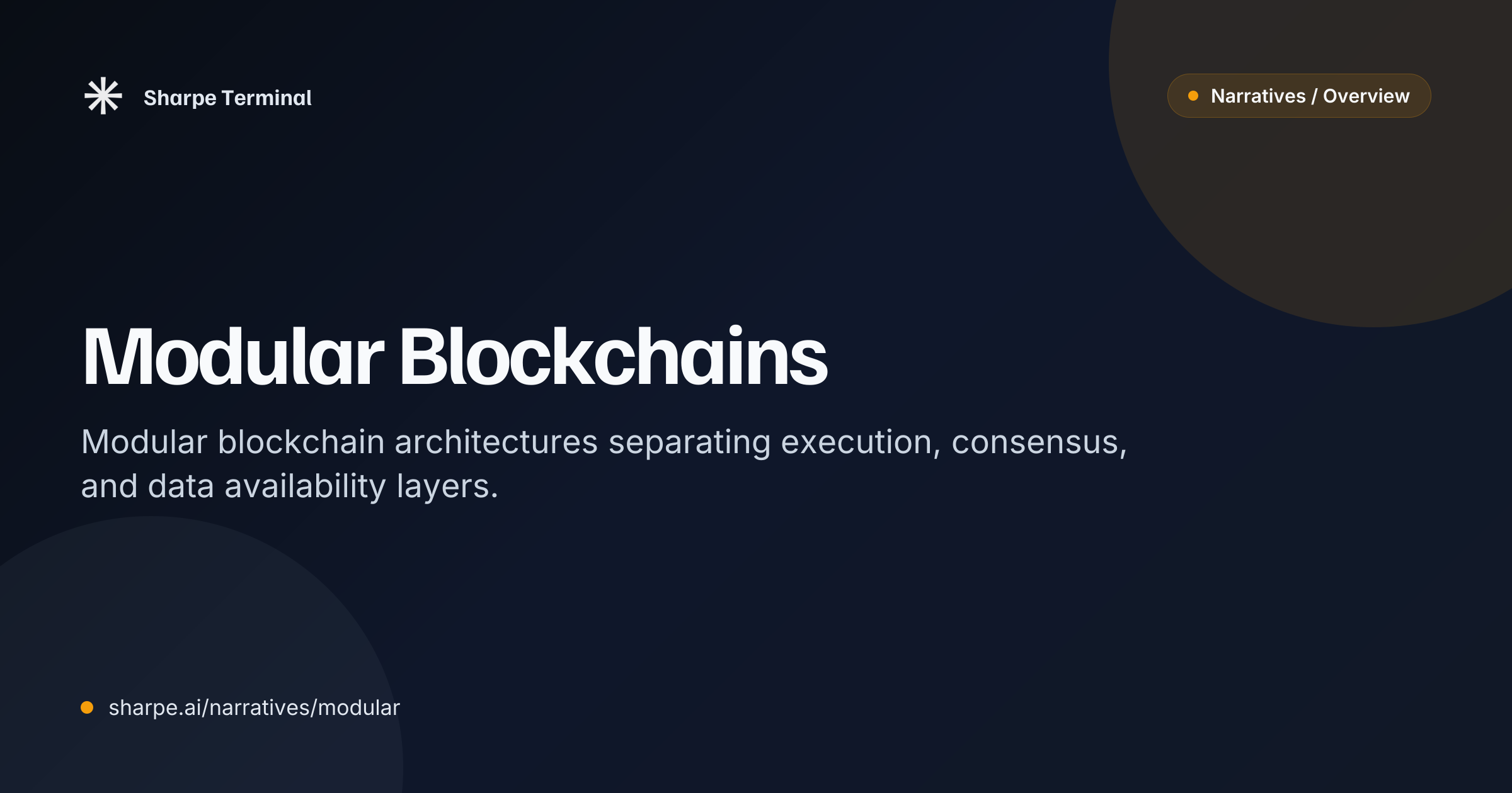 Top Modular Blockchains Tokens by Market Cap | Sharpe Terminal