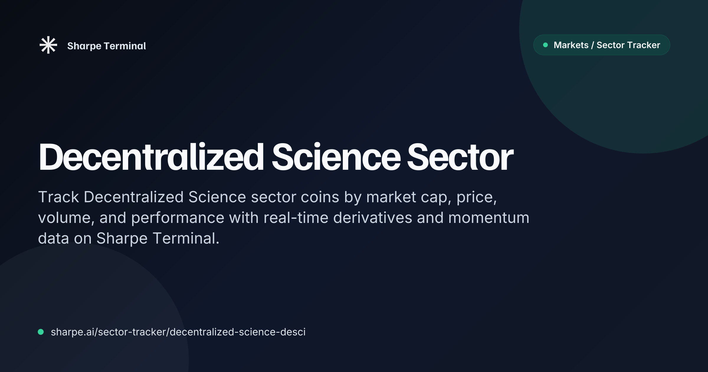 Top Decentralized Science Coins by Market Cap | Sharpe Terminal