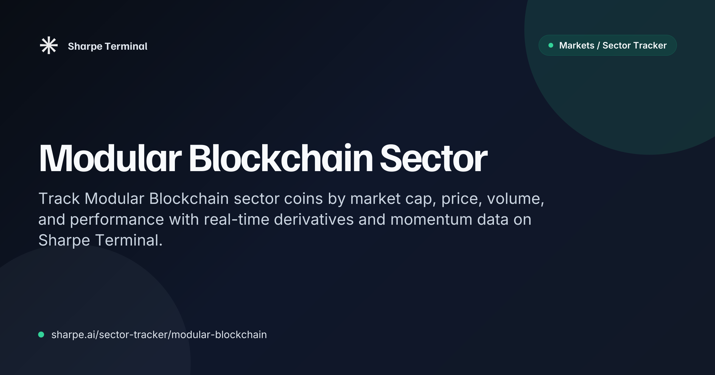 Top Modular Blockchain Coins by Market Cap | Sharpe Terminal